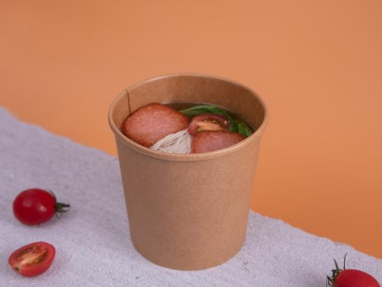 PLA Kraft Paper Biodegradable Packaging Soup Bowl