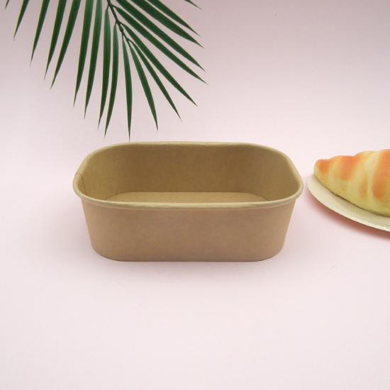 PE 750ml Rectangular Paper Bowl