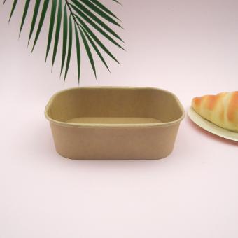 PE 750ml Rectangular Paper Bowl