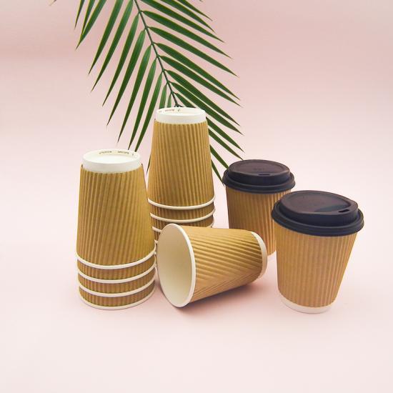 Water-based 8oz Ripple Wall Paper Cup